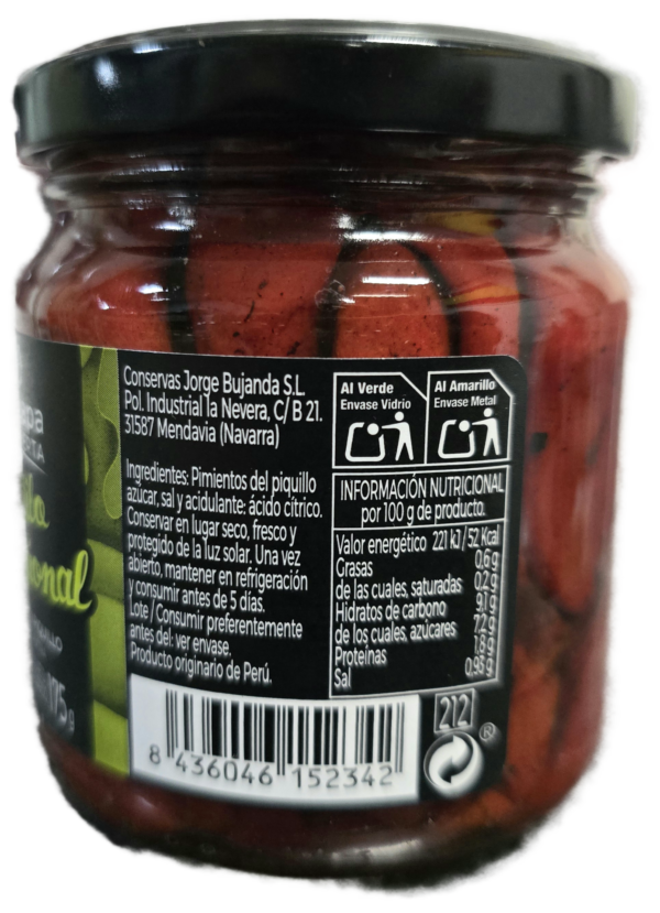 Pimientos Piquillo entero extra asados Destapa la huerta 190gr - Imagen 2