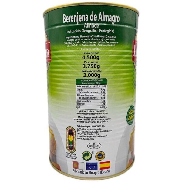Berenjena 20/25 piezas Aliñada 4,5 kg - Imagen 3