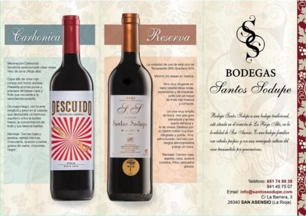 Santos Sodupe  Reserva Rioja - Imagen 2