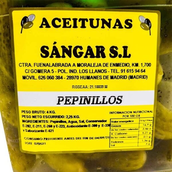 Pepinillos gordos 2,25 kg peso n - Imagen 2