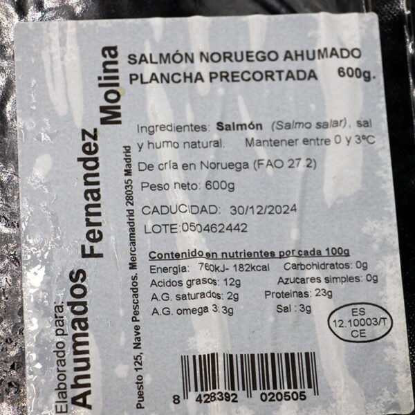 Salmón Noruega ahumado - Puerto Faroe - 600 gr - Imagen 2