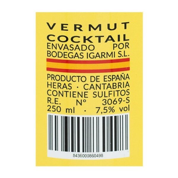 Vermut cocktail los Cántabros 0,25 Lata by Jairo Cuetao embotellado por bodegas Igarmi - Imagen 2